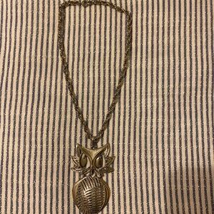 Gold Owl Pendant Necklace